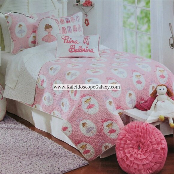 8 Piece Ballerina Ballet Twin Quilt ~ Sham ~ Sheets ~ 3 Throw Pillow ~ NEW - Picture 4 of 10